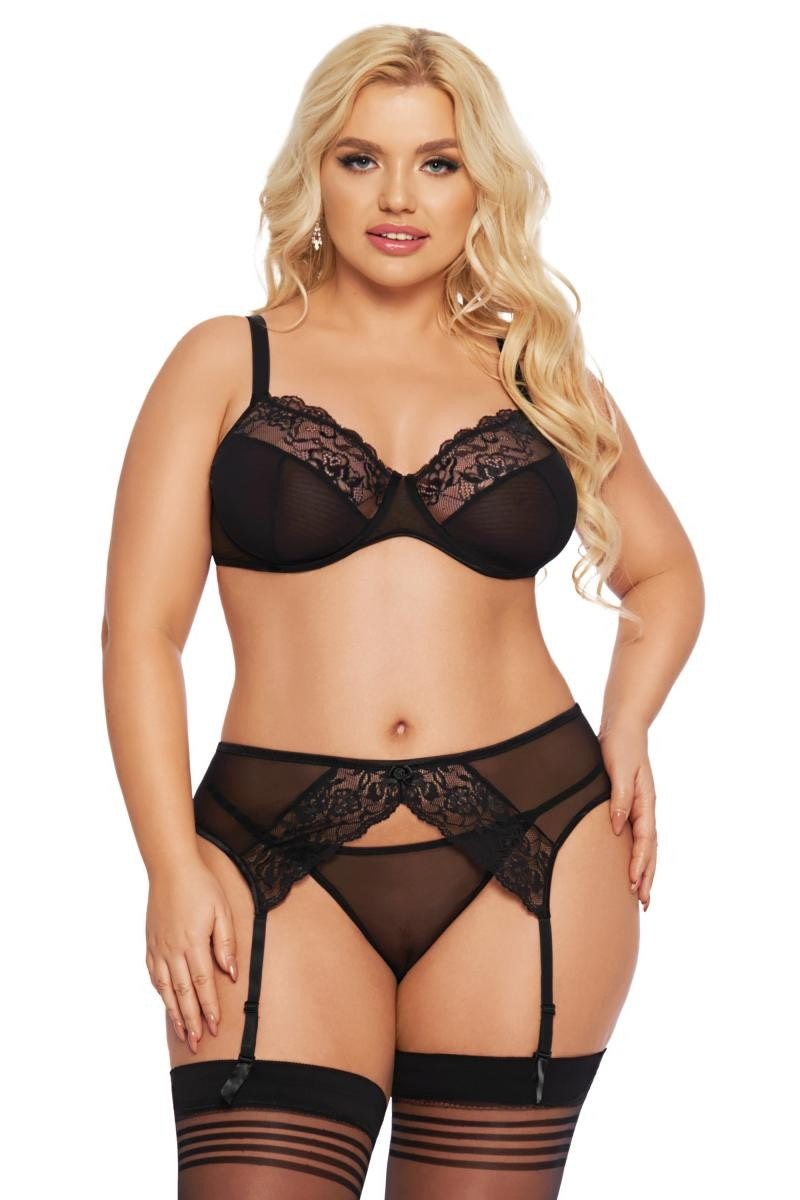 Schwarzes 3-teiliges Set 1903 von Softline Pluse Size Collection Schwarzes 3-teiliges Set 1903 von Softline Pluse Size Collection